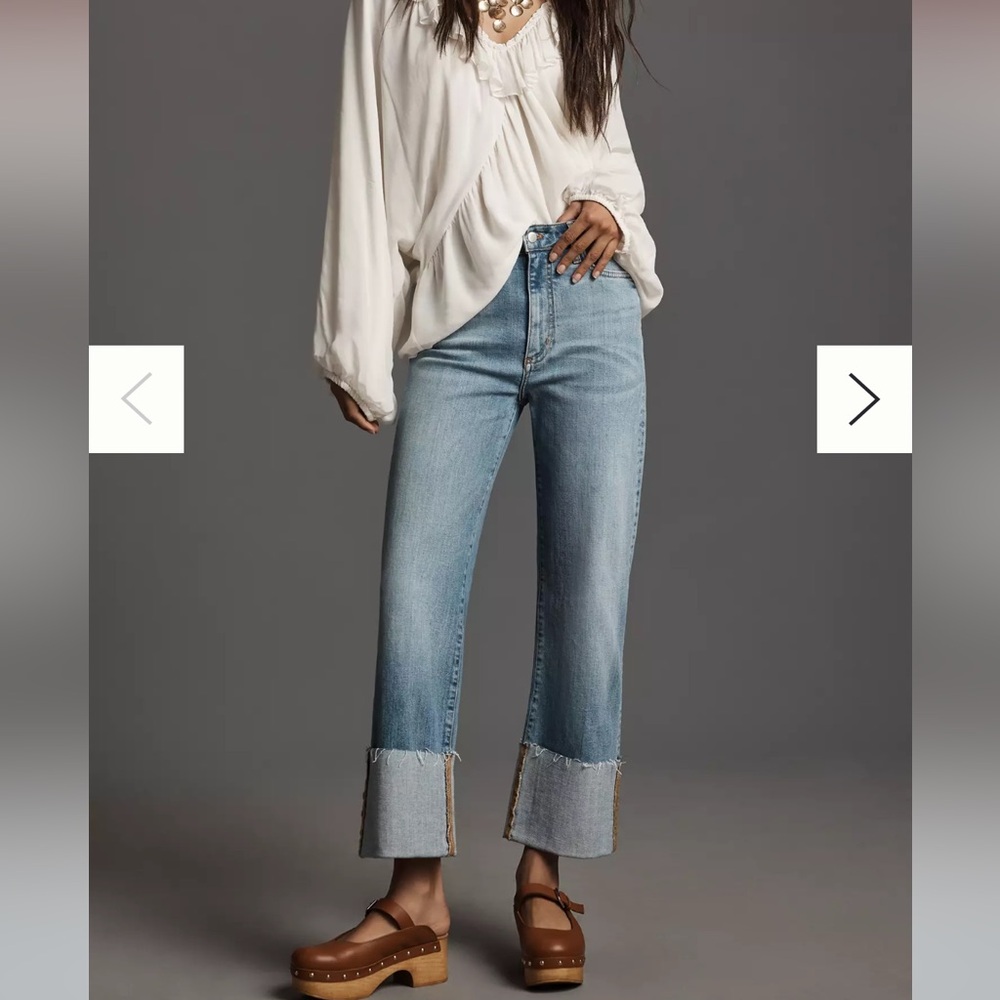 The Scotty Cuffed High-Rise Straight-Leg Jeans by Pilcro Hibberdene 29 SOLD OUT